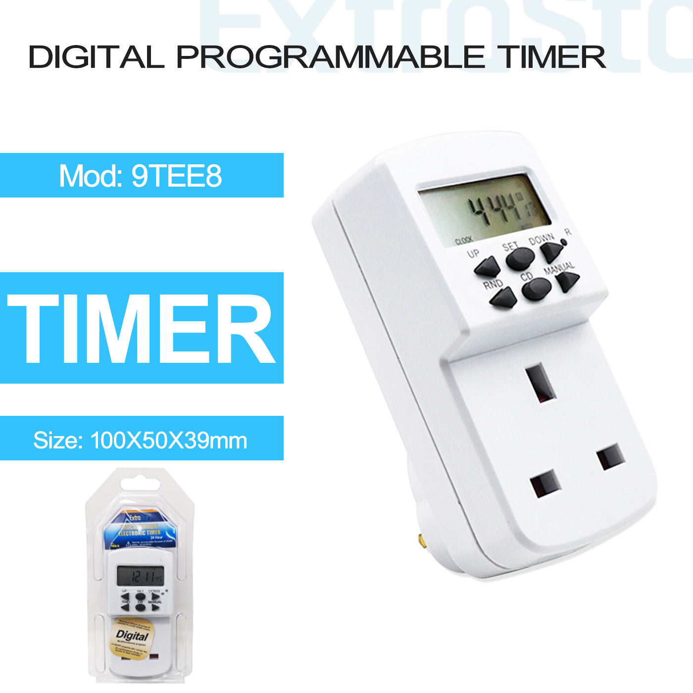 ExtraStar Digital Programmable Timer, Model: 9TEE8