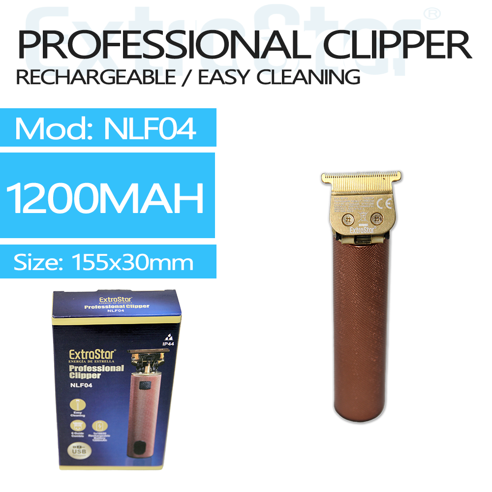 ExtraStar Professional Clipper , Rose Gold , USB-C Rechargeable, Model: NLF04