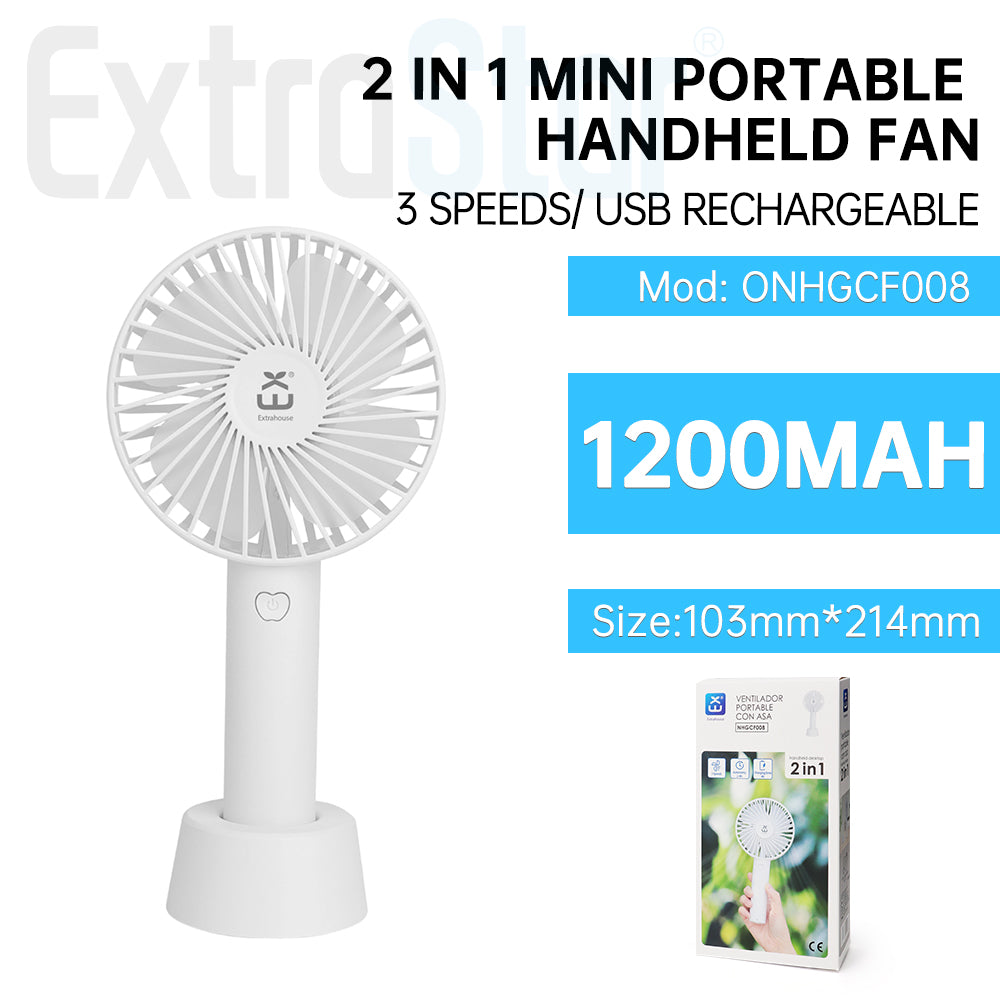 ExtraStar 2 IN 1 Mini Portable Handheld Fan, Model: ONHGCF008
