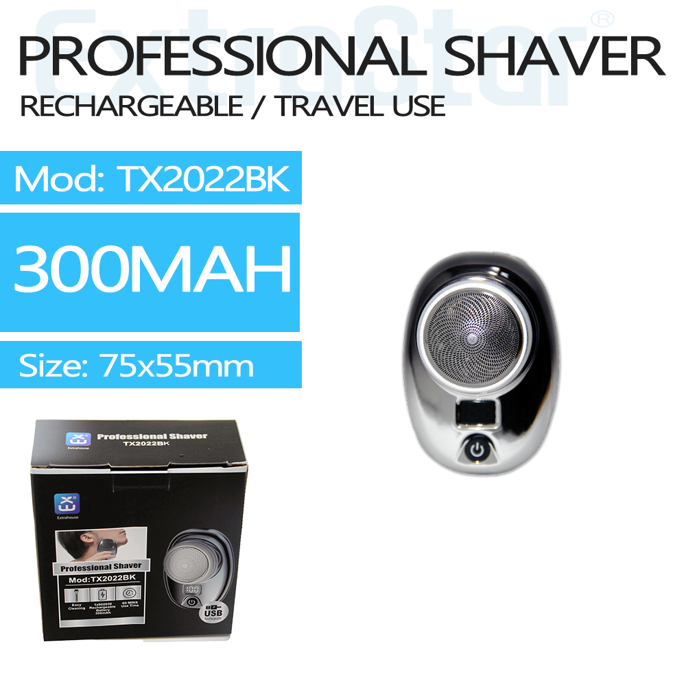 ExtraStar Professional Shaver, Black, USB-C Rechargeable, Model: NTX2022BK