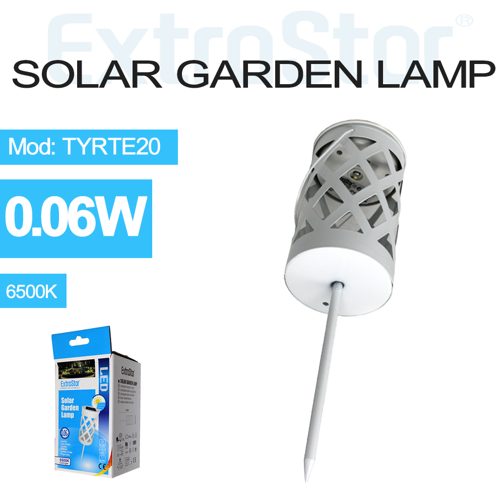 0.06W Solar Garden Lamp, White 6500K, Model: 8TYRTE20