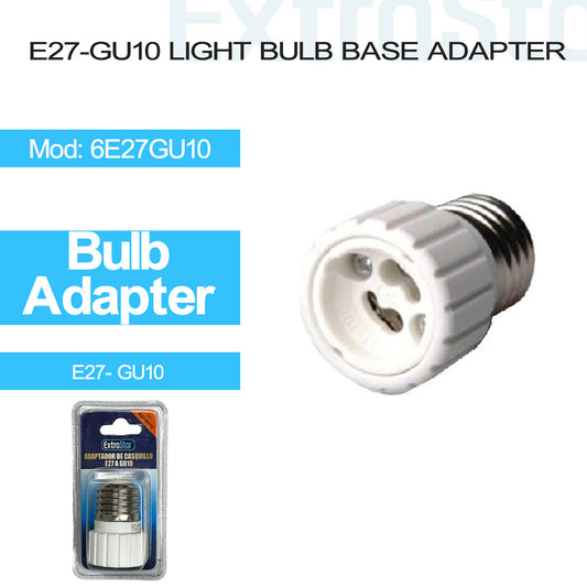 E27 to GU10 Light Bulb Base Adapter (6E27GU10)