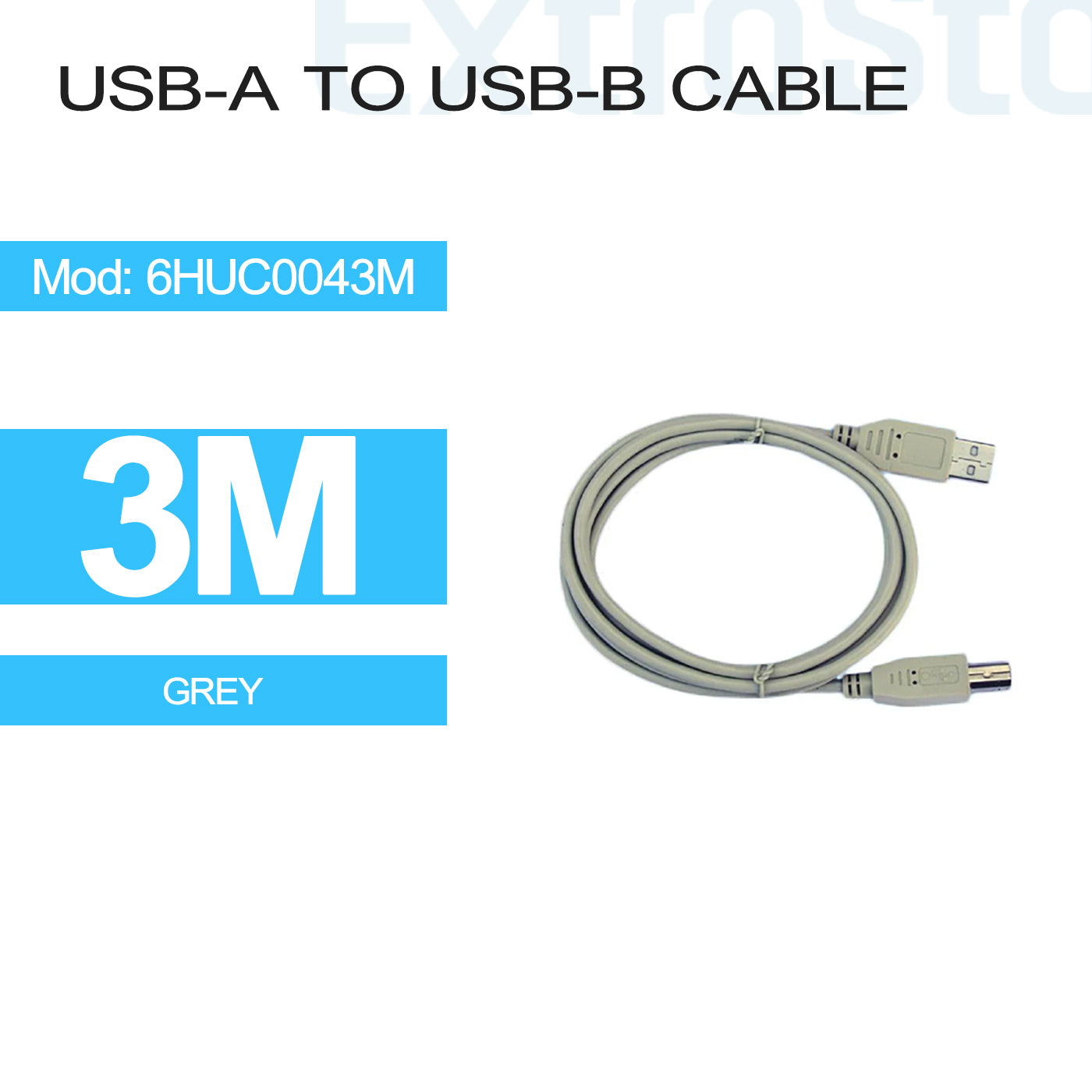 USB-A to USB-B Cable - 3m (6HUC0043M)