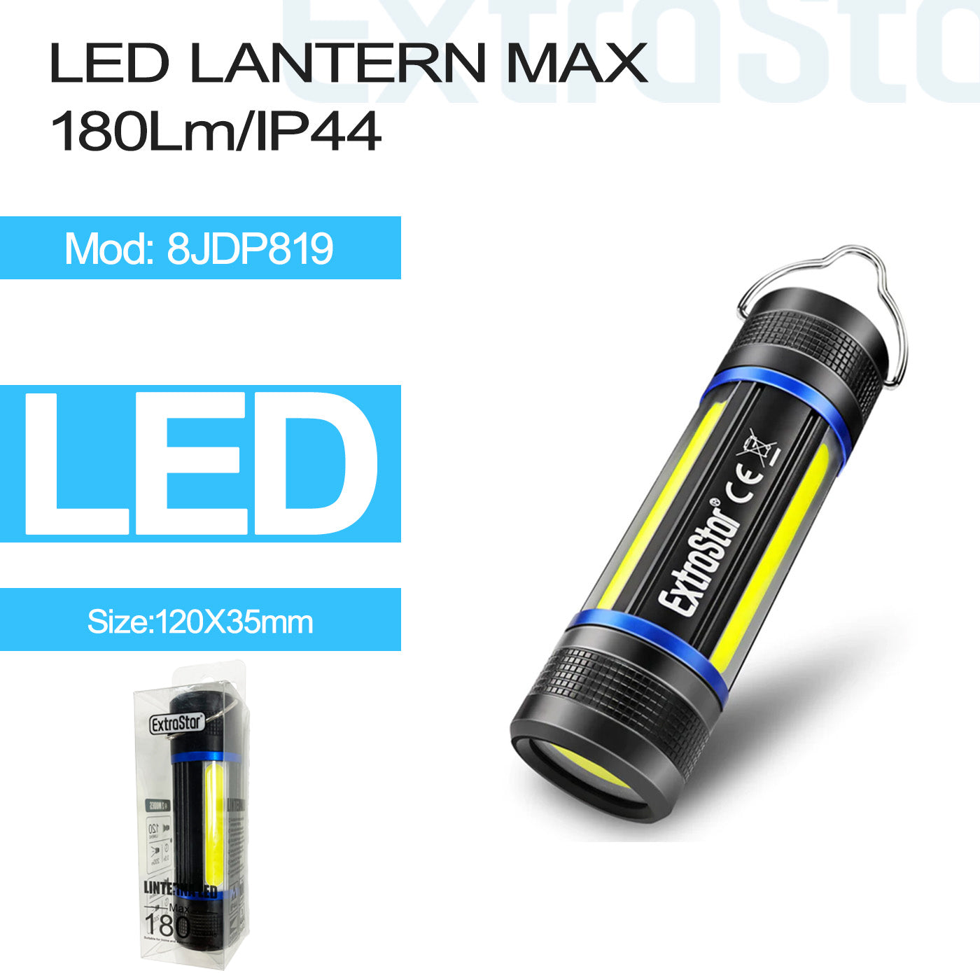 LED Lantern MAX, 180 Lumen, IP44 (8JDP819)