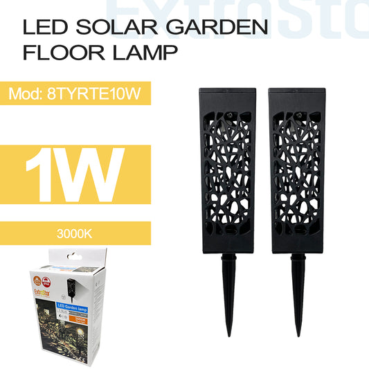 LED Solar Garden Floor Lamp 3000K, Pack of 2 (8TYRTE10W)