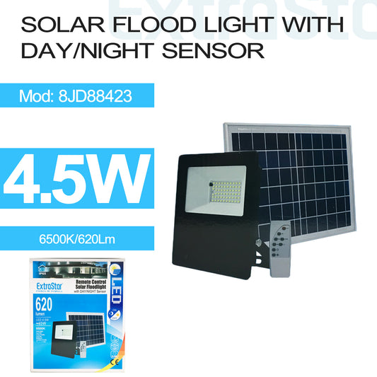 4.5W Solar Flood Light with Day/Night Sensor 6500K (8TYTG72100)