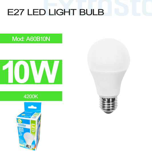 10W E27 LED Light Bulb Natural (Paper Pack) (A60B10N)