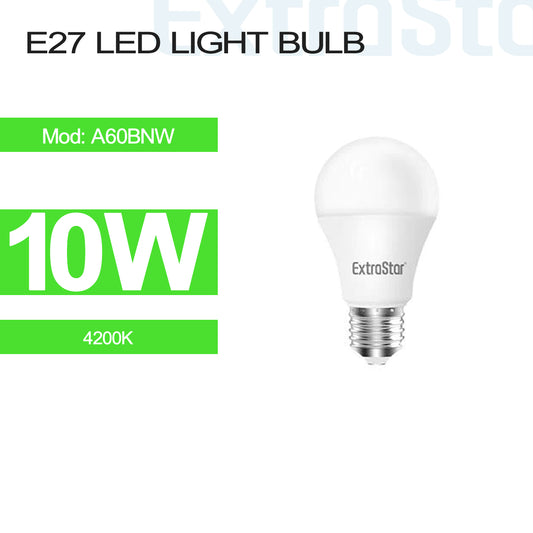 10W E27 LED Light Bulb Natural (A60BNW)
