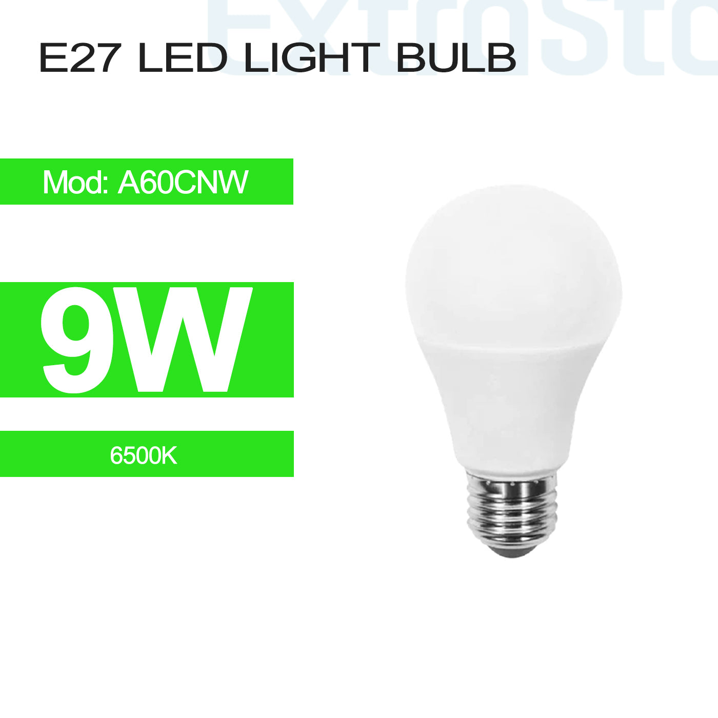 9W E27 LED Light Bulb Natural (A60CNW)