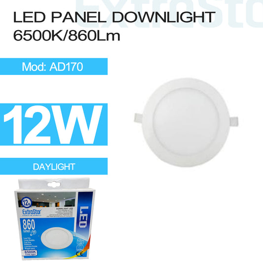 12W LED Panel Downlight Daylight (AD170)