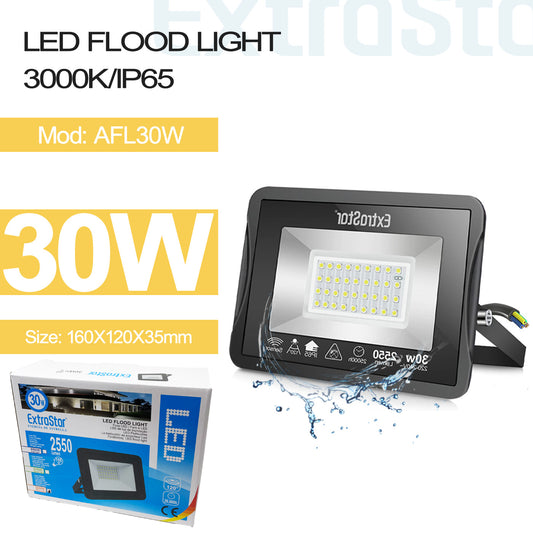 30W LED Flood Light, 3000K, IP65 (AFL30W)