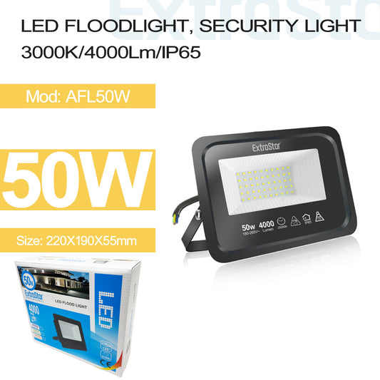 50W LED Floodlight/Security Light Warm White (AFL50W)