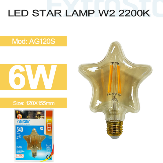 4W LED Star Lamp E27, 2200K (AG120S)