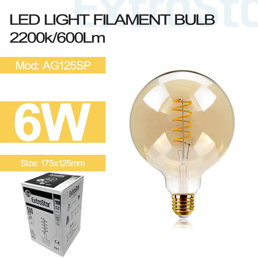 6W LED G125 Ball Bulb Ornament E27, 2200K (AG125SP)
