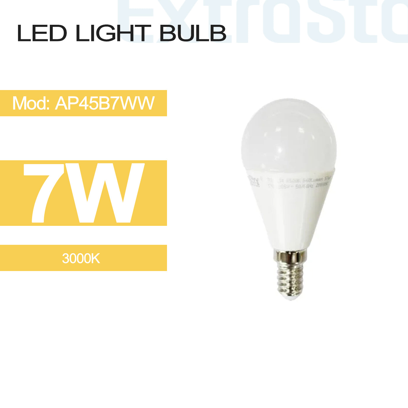 7W E14 P45 LED Light Bulb Warm (AP45B7WW)