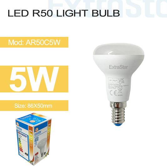 5W LED R50 Light Bulb E14, 3000K (AR50C5W)