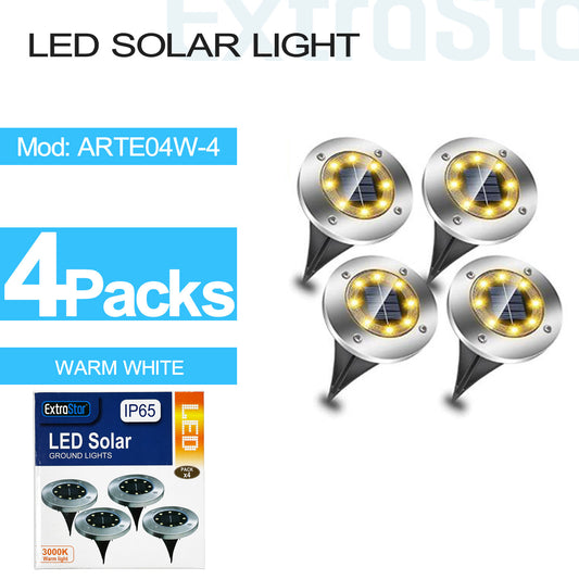 LED Solar Light Warm White - 4 Pack (ARTE04W-4)