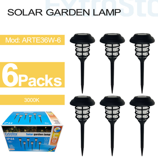 Solar Garden Lamp , 3000K, Pack of 6, IP44