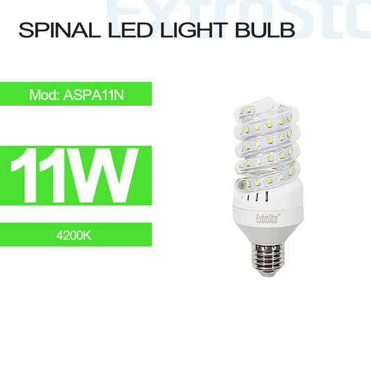 11W E27 Spiral LED Light Bulb Natural (ASPA11N)