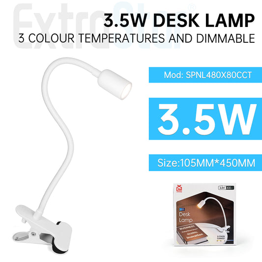 3.5W USB Desk Lamp 3 Color Change, White (ASPNL480X80CCT)