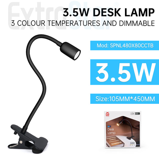3.5W USB Desk Lamp 3 Color Change, Black  (ASPNL480X80CCTB)