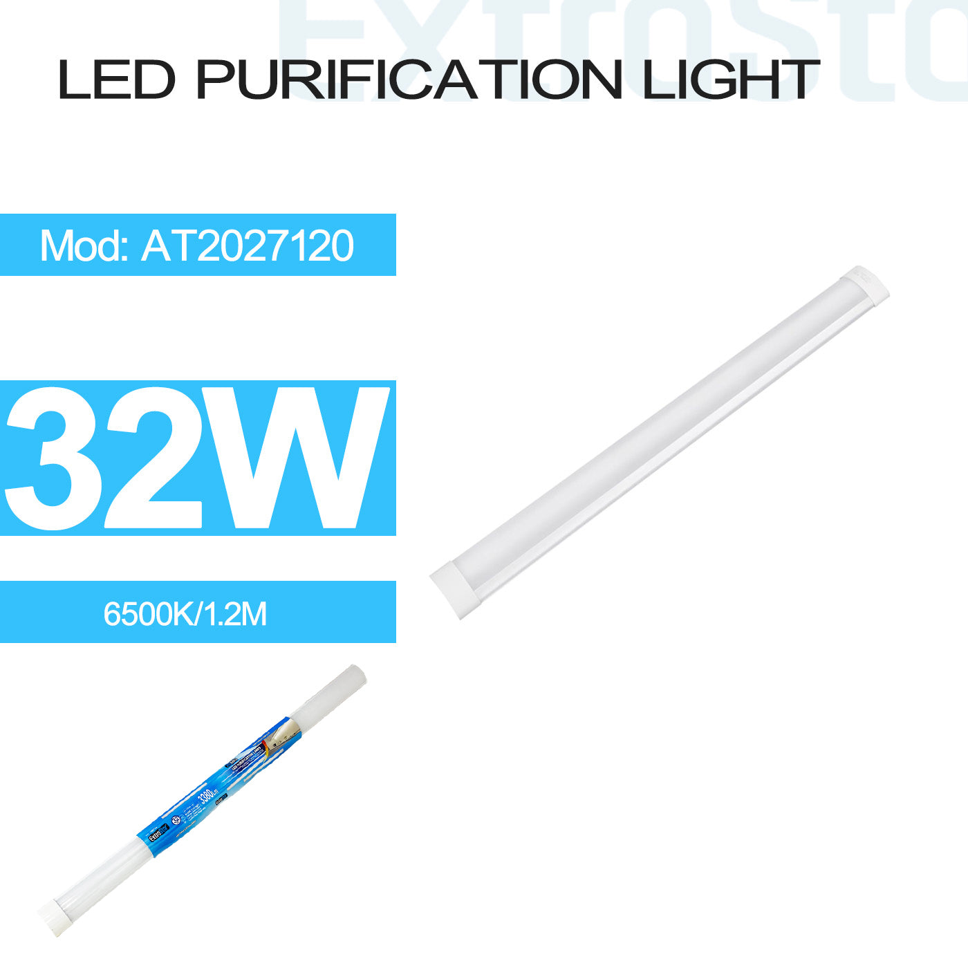 32W LED Purification Light 1.2M, 6500K (AT2027120)