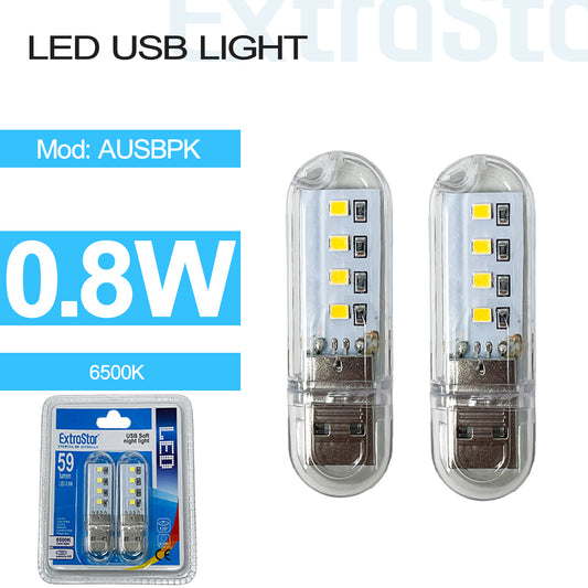 0.8W LED USB Light, 6500K (AUSBPK)