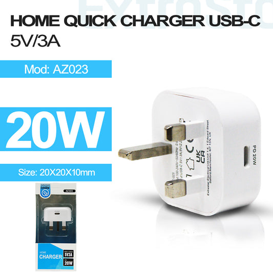 TypeC Home Plug Charger White (DAZ-023)