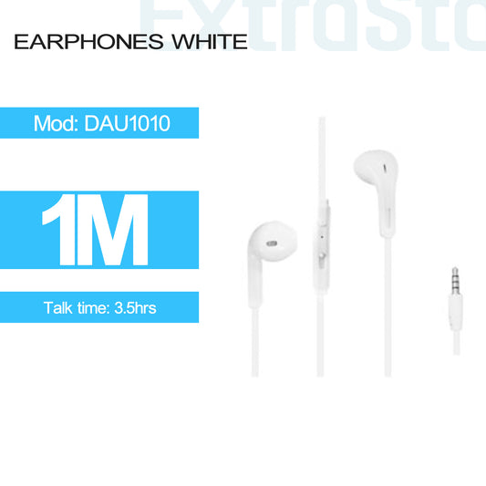 Earphones White (DAU1010)