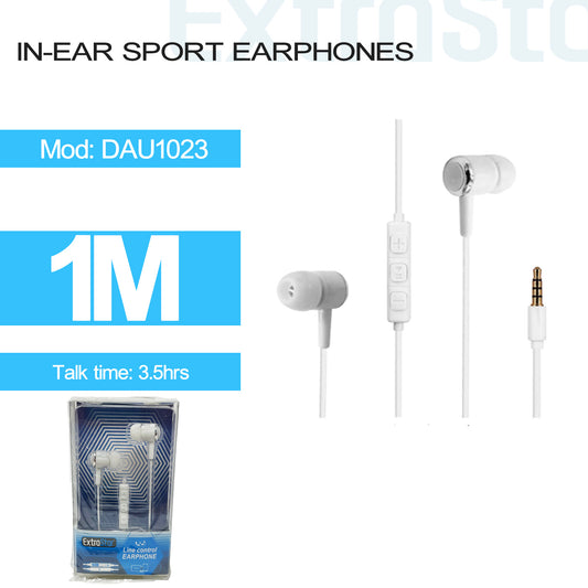 In-Ear Earphones White (DAU1023)