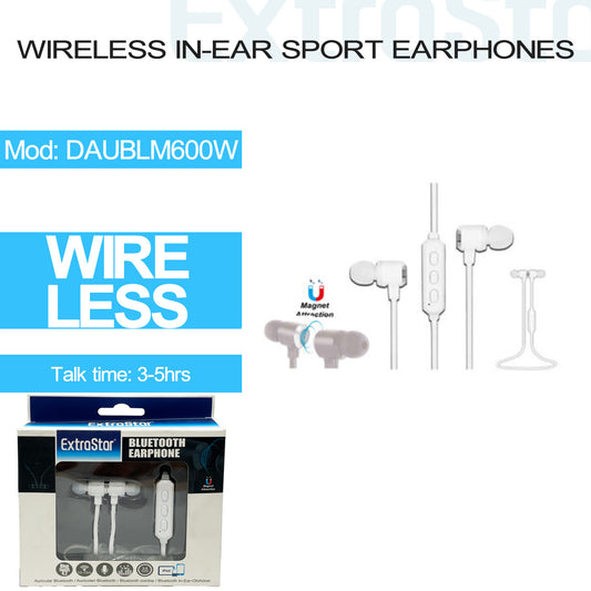 Wireless In-Ear Earphones White (DAUBLM600W)