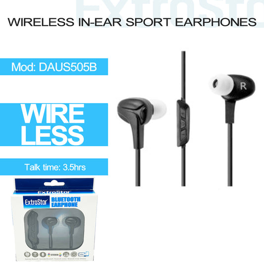 Wireless In-Ear Earphones Black (DAUS505B)