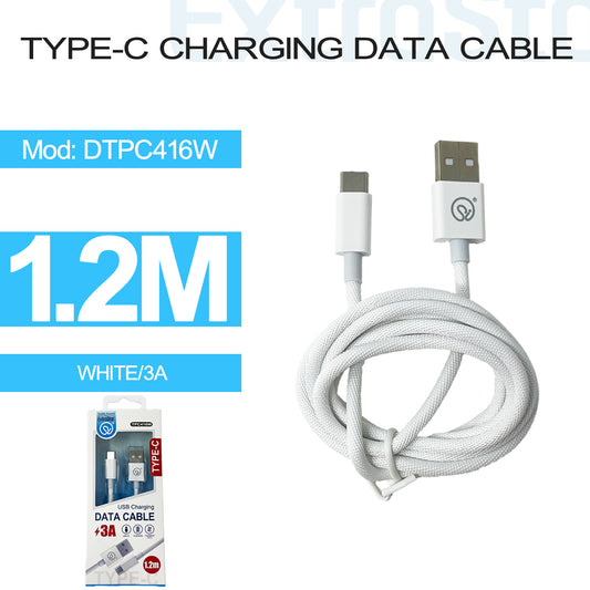 Type C Charging Data Cable, 3A 1.2m, White (DTPC416W)