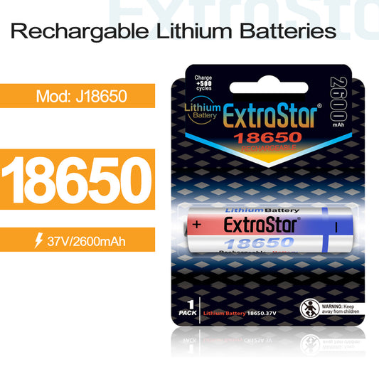 3.7 V18650 Rechargeable Lithium Battery (J18650)