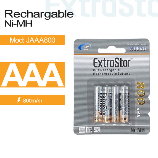 800mAh Ni-MH Rechargeable AAA Battery (JAAA800)