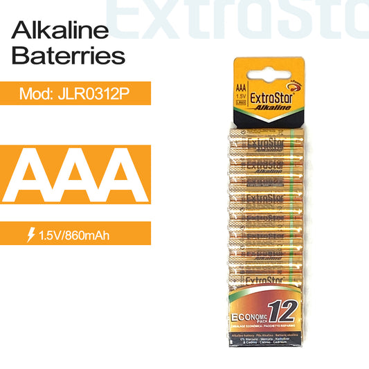 ExtraStar AAA Alkaline Battery (Pack of 12) (JLR0312P)
