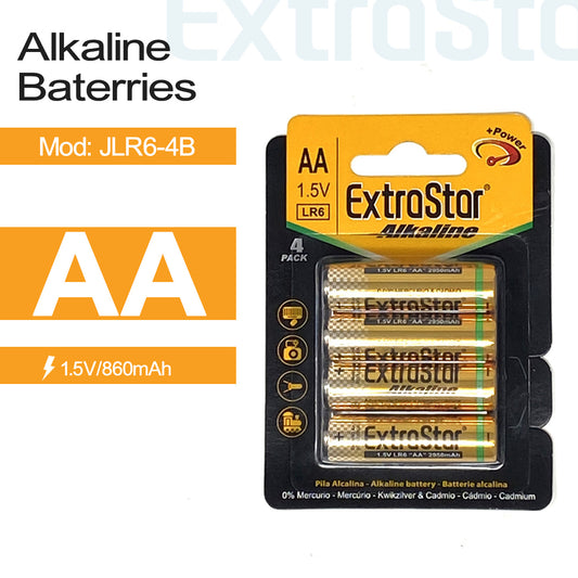 ExtraStar AA Alkaline Battery (Pack of 4) (JLR6-4B)