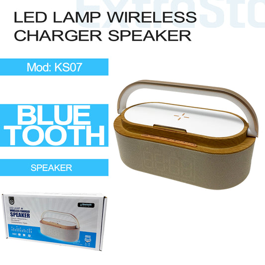 Wireless Charger Speaker with LED Lamp (KS07)
