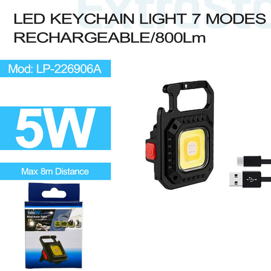 LED Keychain Light Rechargeable 7 mode, 800 lumen (LP-226906A)