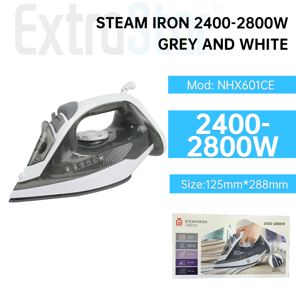 Steam Iron 2400-2800W Grey and White (NHX601CE)