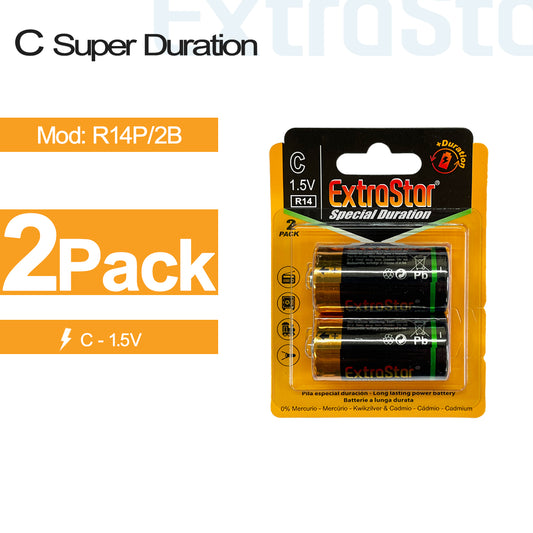 ExtraStar C Special Duration Batteries1.5V, 2 pieces (JR14P-2B)