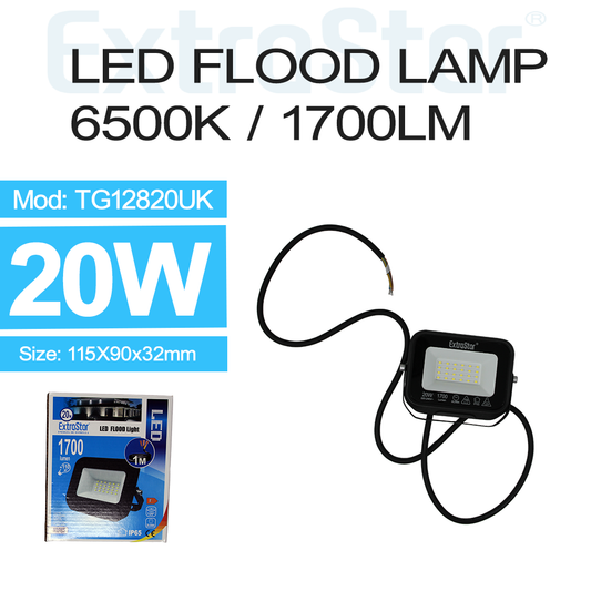 ExtraStar 20W LED Flood Light, 6500K IP65, Model: ATG12820UK