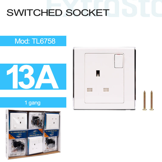 13A 1 Gang Switched Socket Outlet (TL6758)