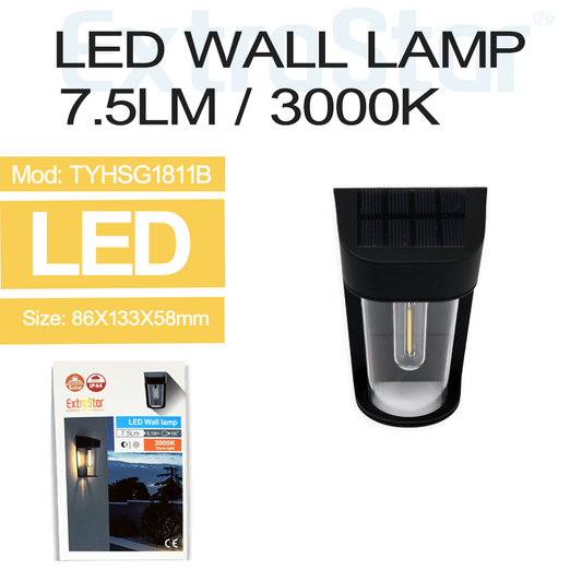 ExtraStar LED Solar Wall Light 3000K IP44 7.5LM