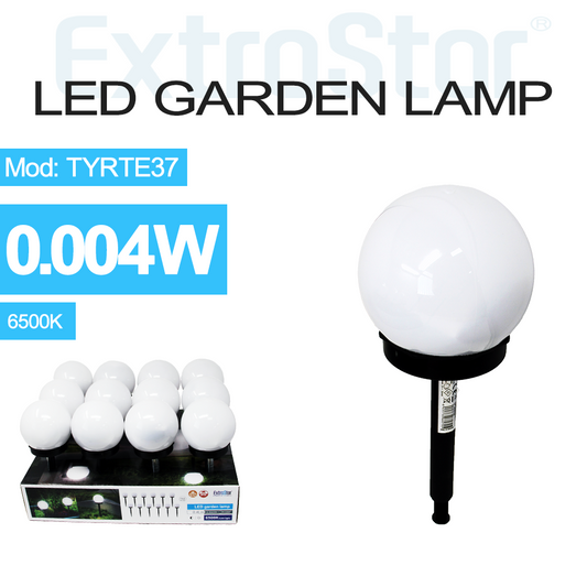 Solar Garden Lamp, Ball Shape, Black IP44 6500K (8TYRTE37)